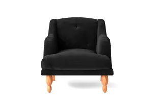 Burlington Armchair Black Velvet