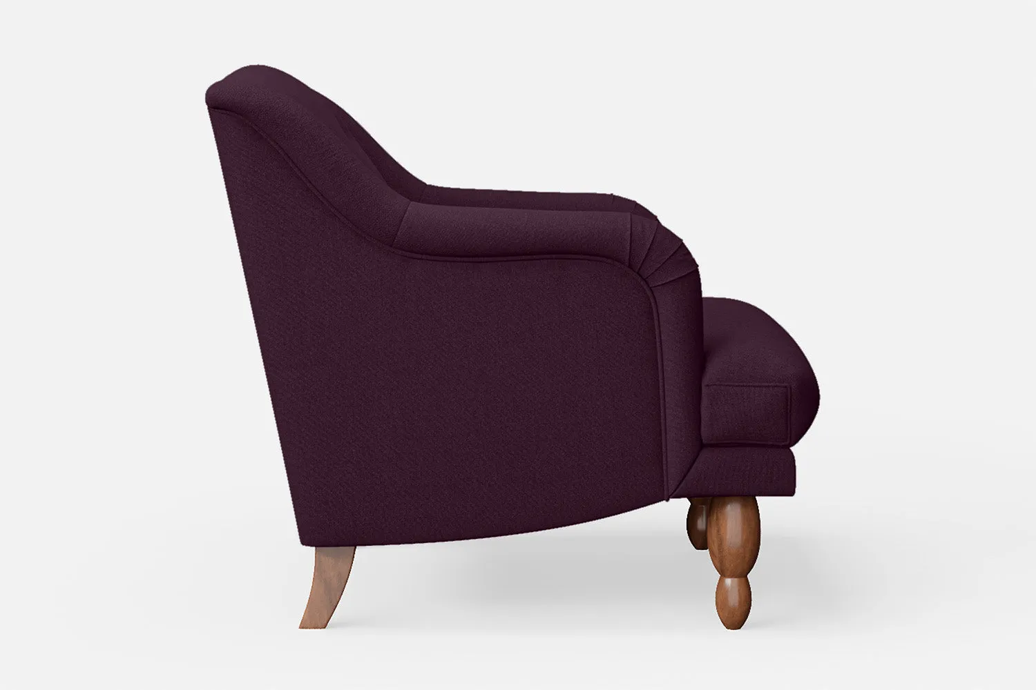 Burlington Armchair Purple Linen Fabric