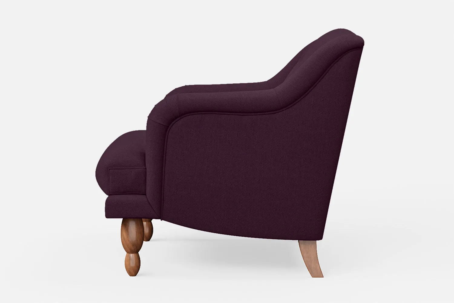 Burlington Armchair Purple Linen Fabric