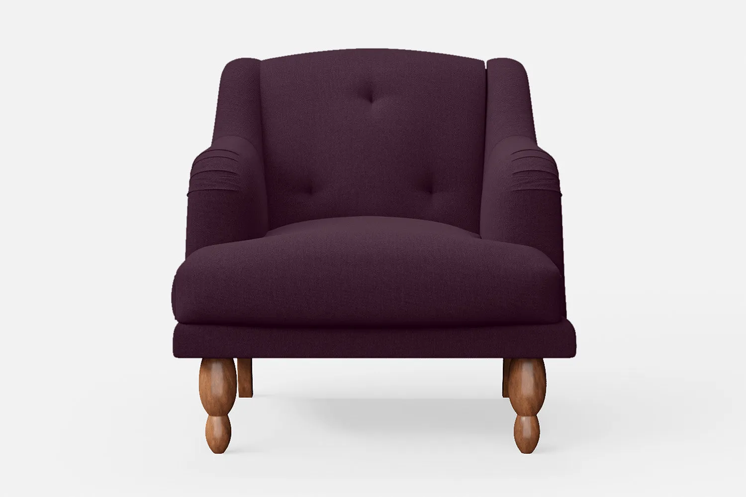 Burlington Armchair Purple Linen Fabric