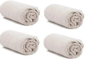 Cambik Lightweight Authentic Boho Style Organic Cotton Chadar Odhne Wali Chadar | AC Summer Blanket | Chadar for Sleeping | Khadi Khes - Random (Grey/Blue/Yellow/Green/Pink) Color (Pack of 4)