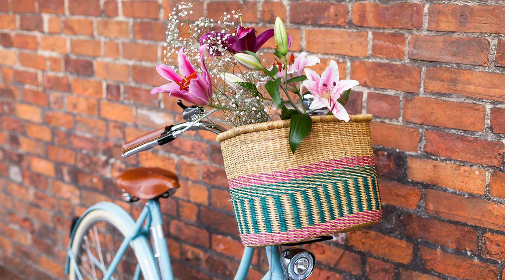 Child's Bike Basket - Purple / Turquoise