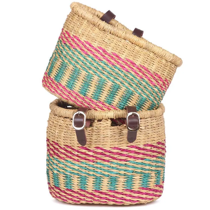 Child's Bike Basket - Purple / Turquoise