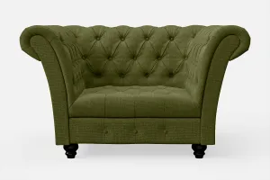 Civita Armchair Olive Linen Fabric