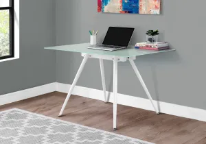Computer Desk - 28"X 48" / White / 8Mm Tempered Glass
