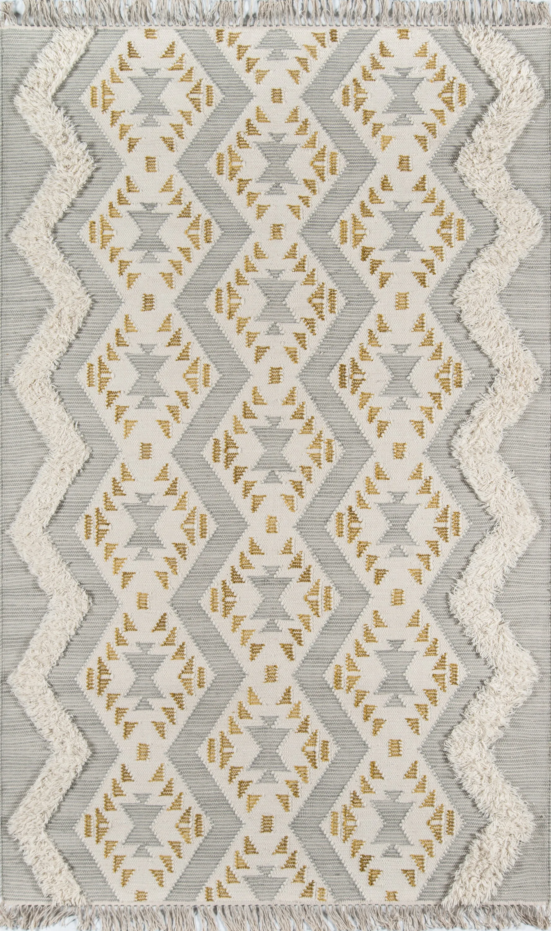 Contemporary Hand Made Grey Rug