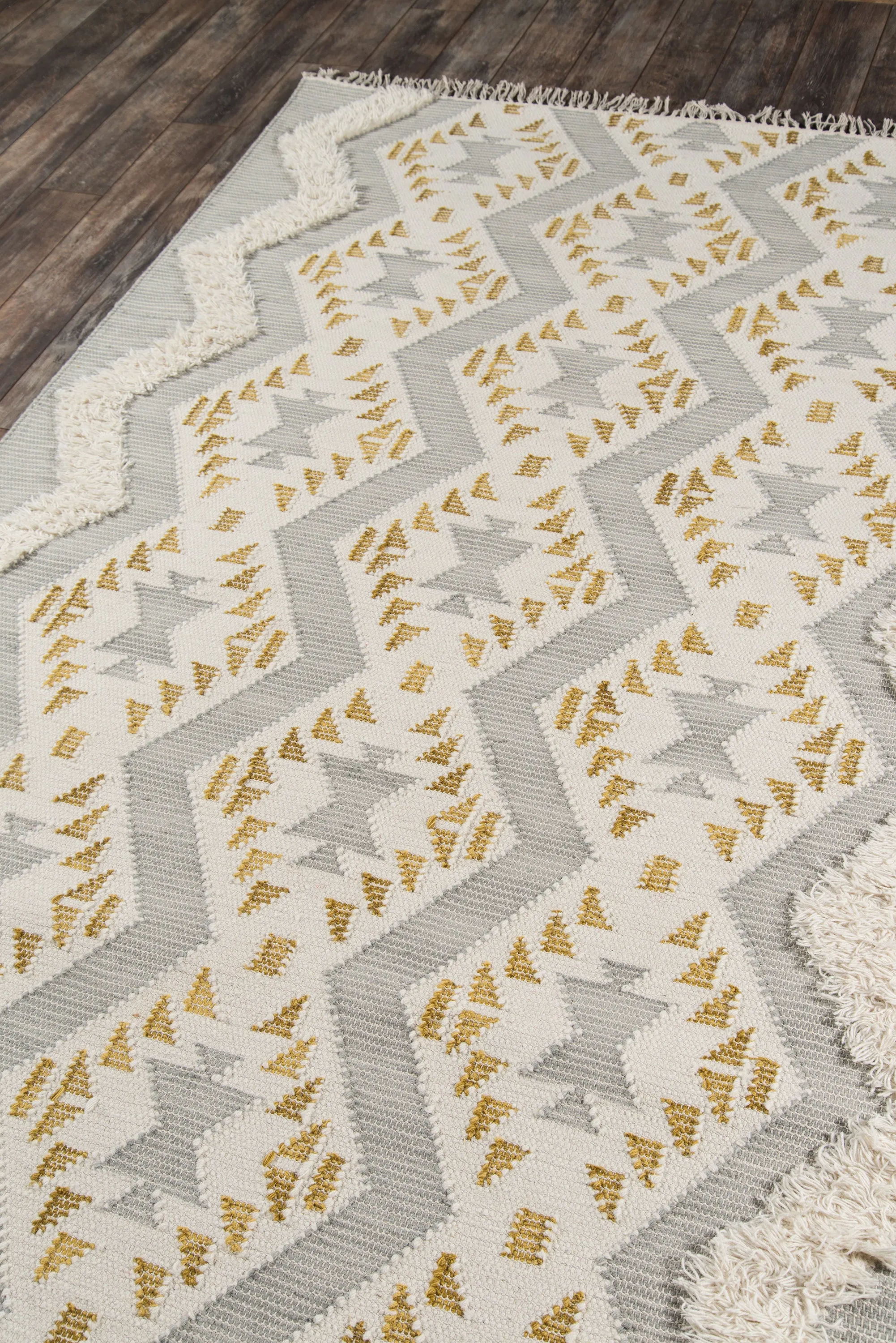 Contemporary Hand Made Grey Rug