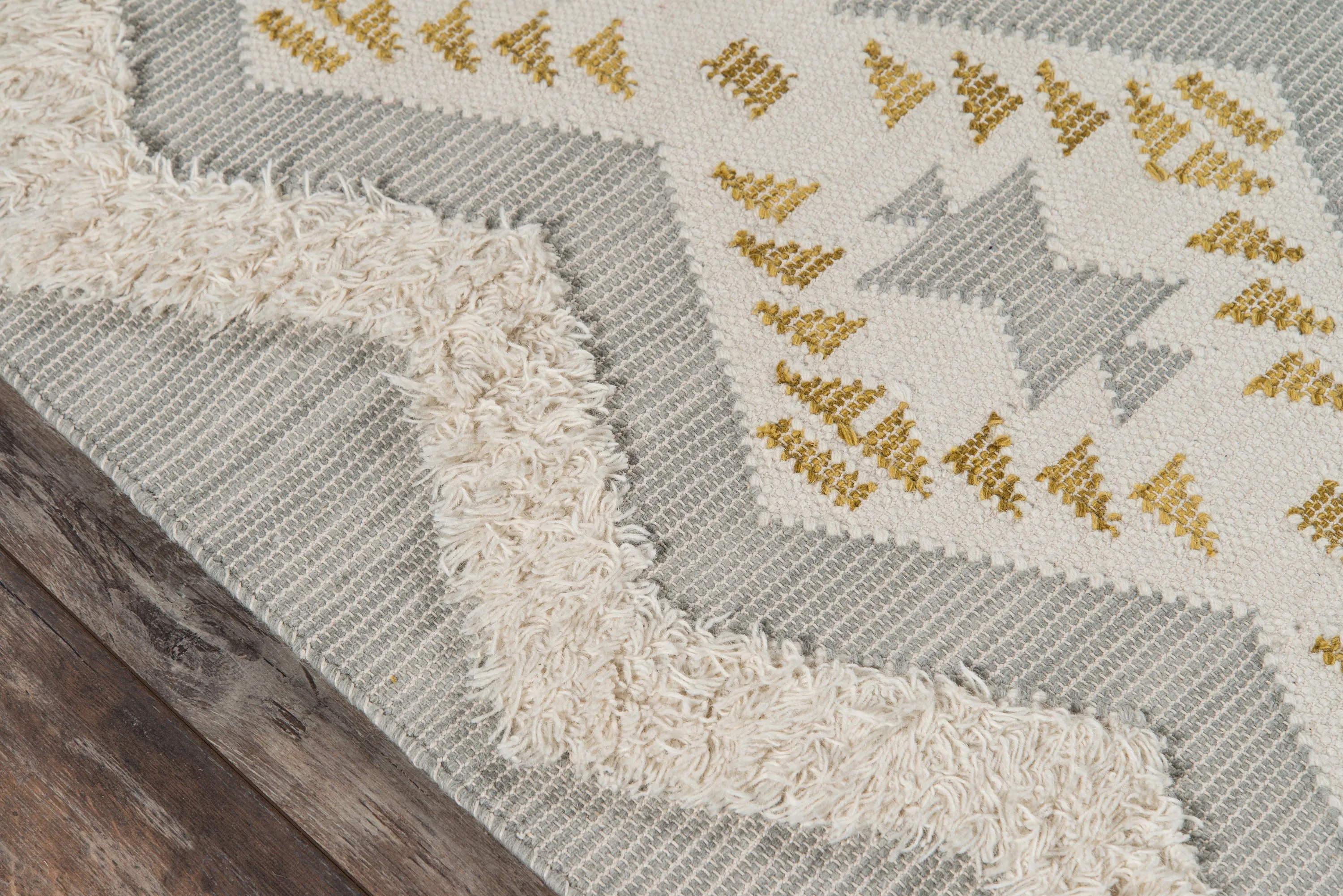 Contemporary Hand Made Grey Rug