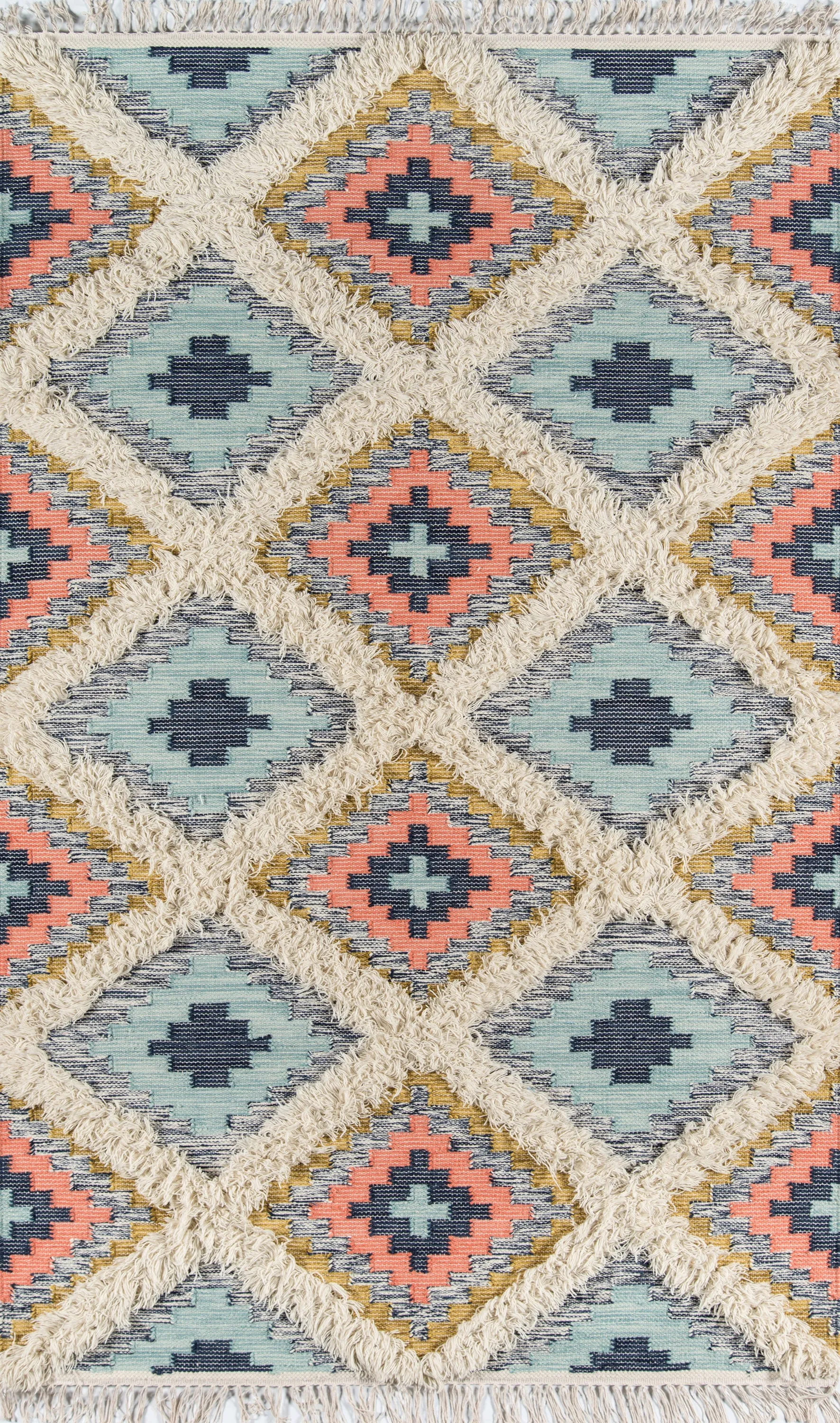 Contemporary Hand Made Multicolored Rug