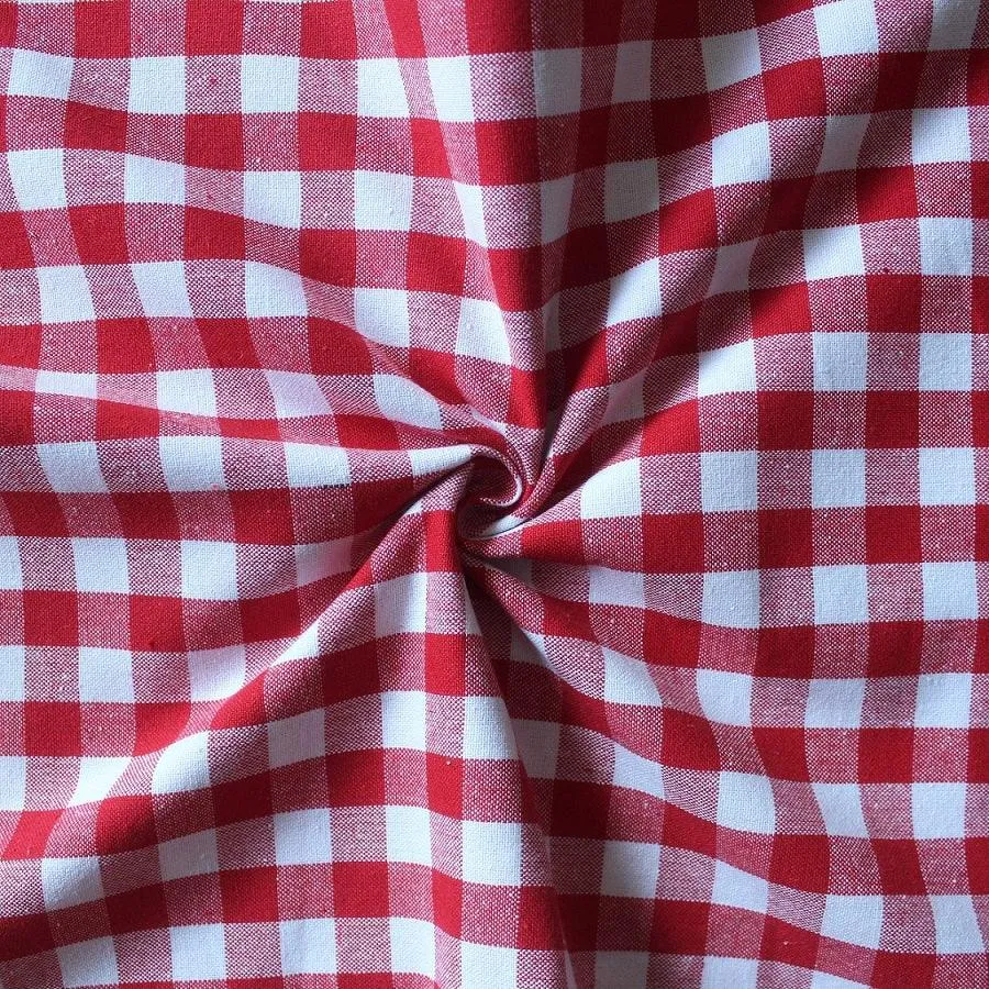 Cotton Gingham Check Red Pillow Covers Pack Of 2