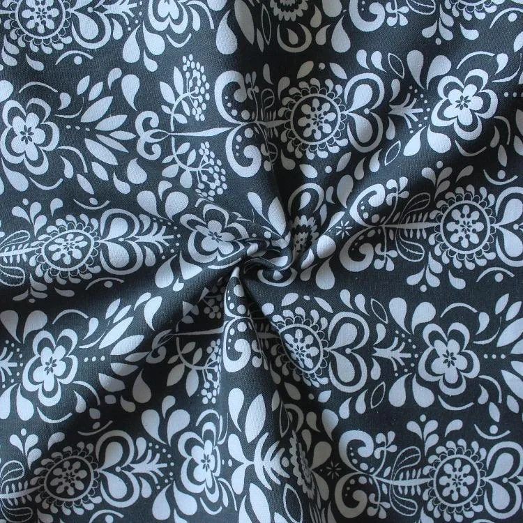 Cotton Grey Damask Pillow Covers Pack Of 2