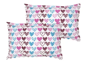 Cotton Metro Heart Pillow Covers Pack Of 2