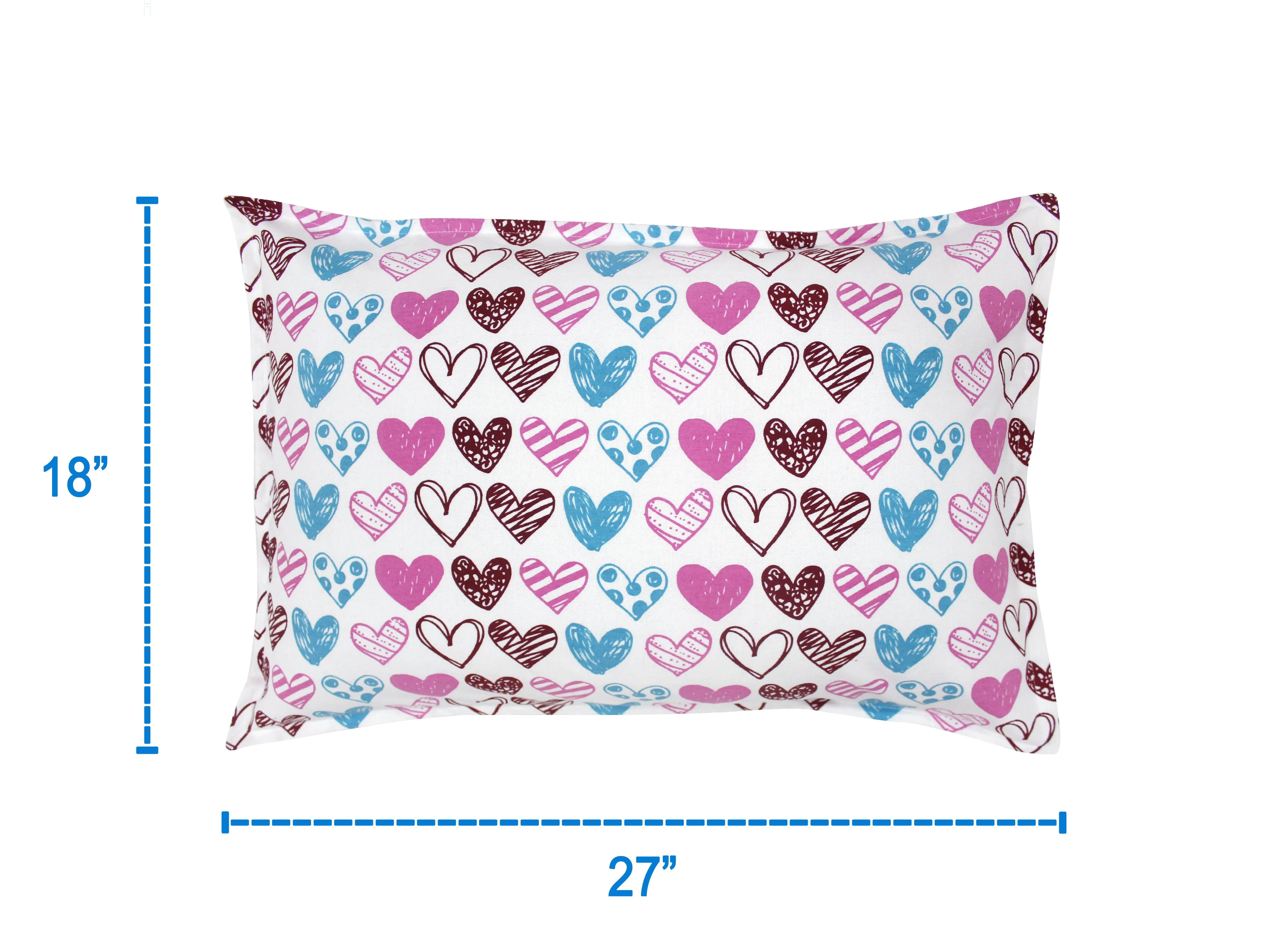 Cotton Metro Heart Pillow Covers Pack Of 2
