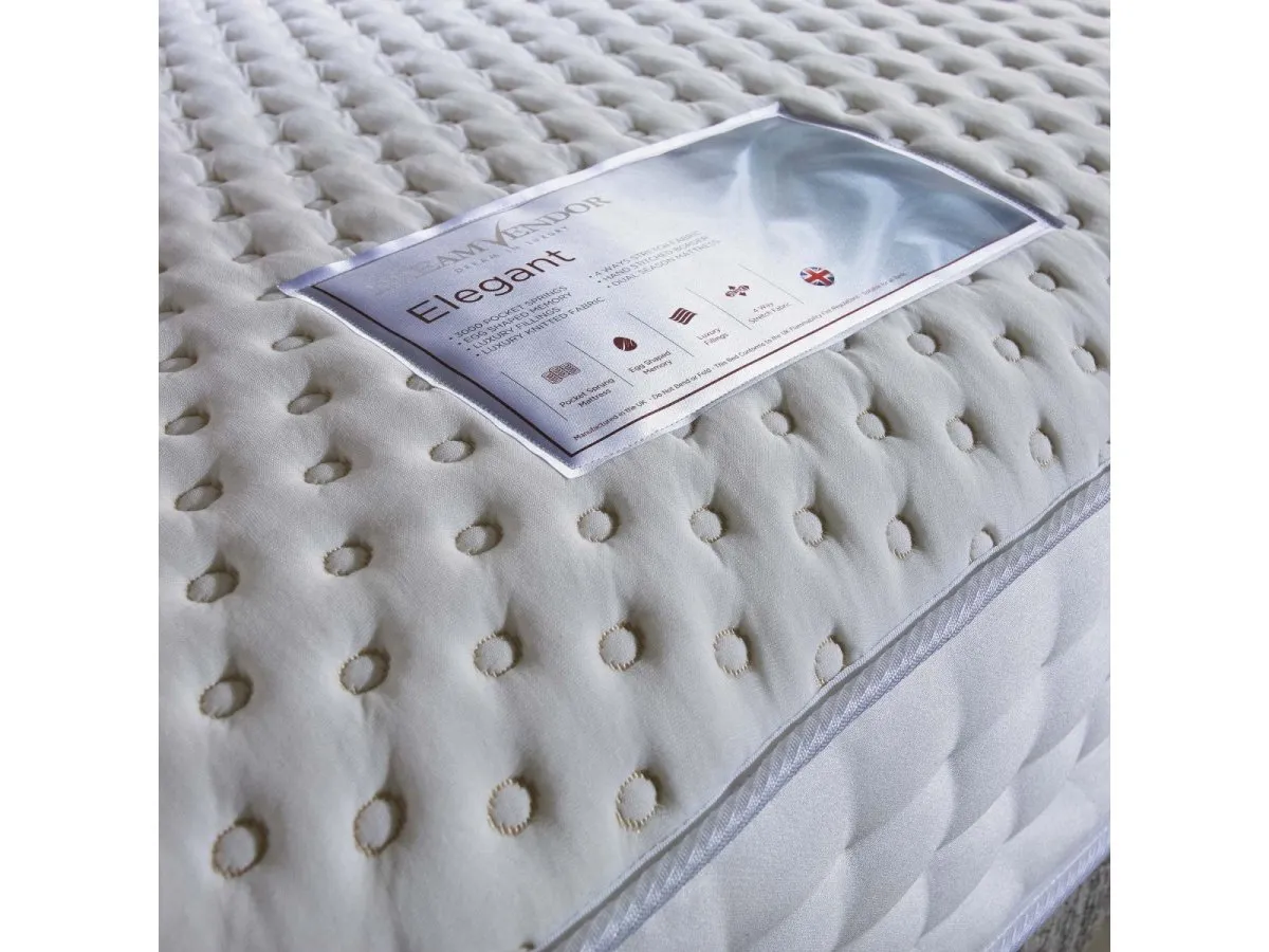 Dream Vendor Elegant 3000 Pocket Sprung Memory Mattress