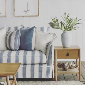 East Hampton Blue Stripe 2 Seater Sofa