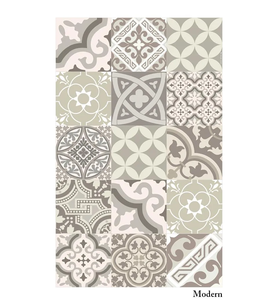 Eclectic Natural Vinyl Rug