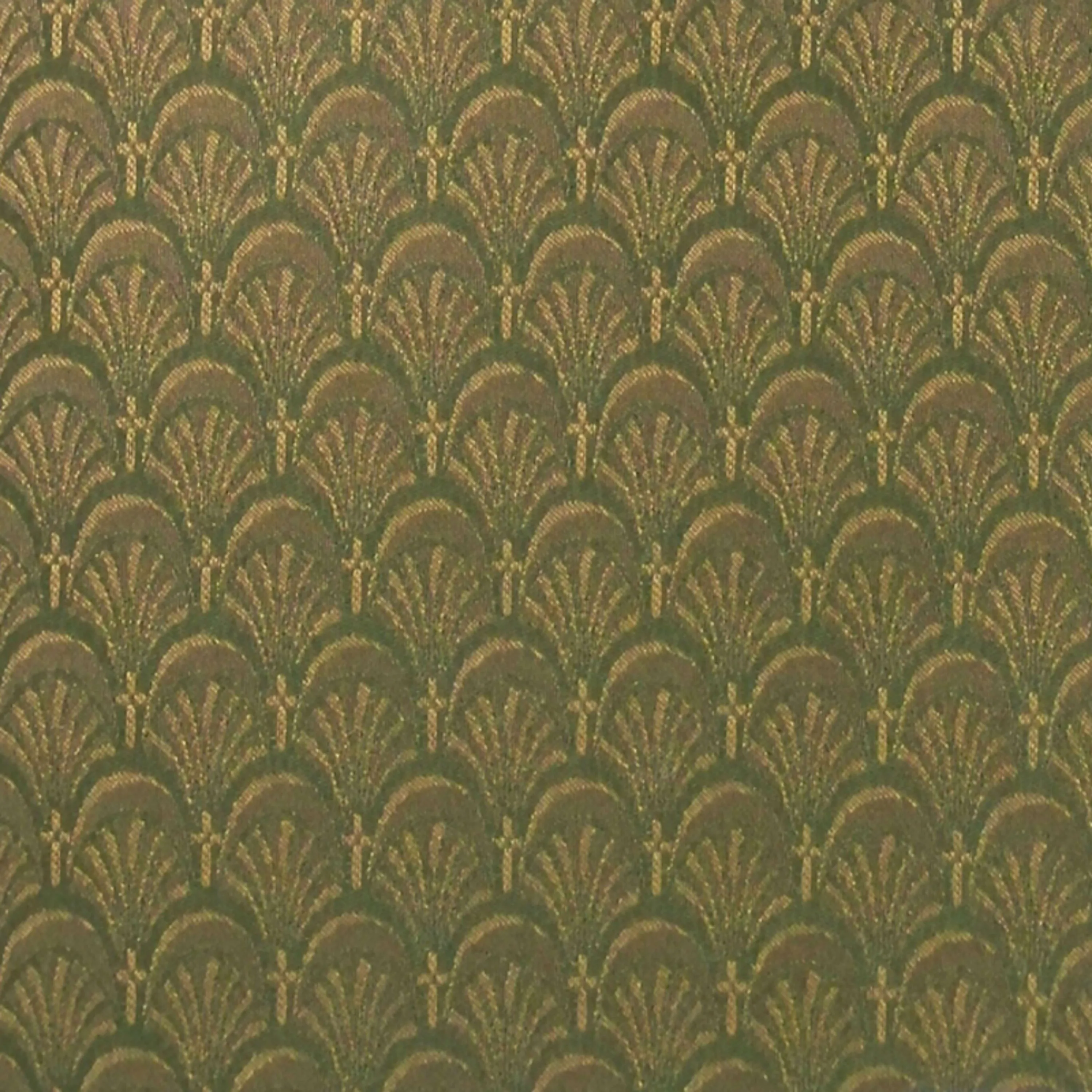 Embroidered 18.5''W Church Chair in Arches Fabric - Gold Vein Frame