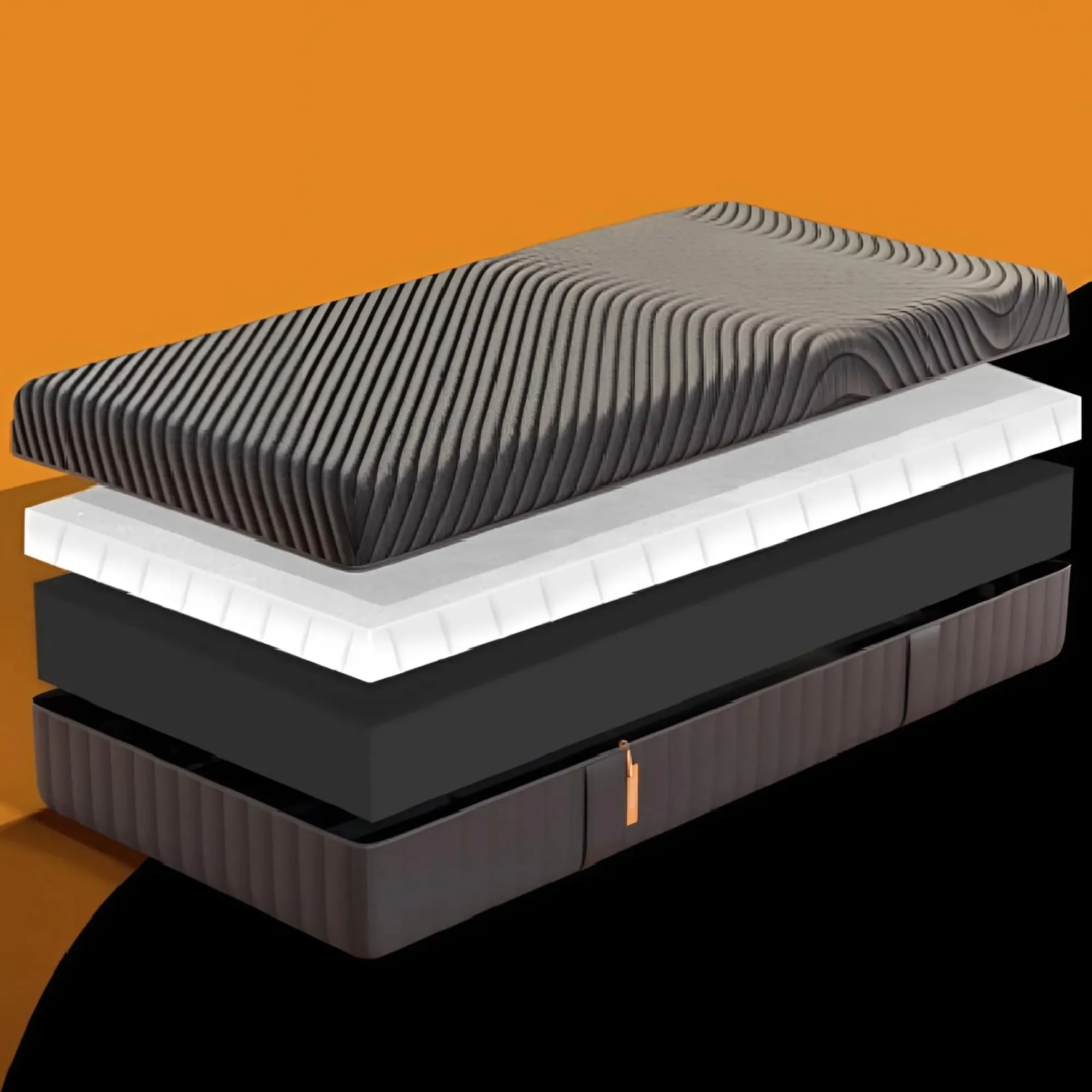 Emma Black Mattress Double Bed | German Mattress Brand 15 Years Warranty | HyperAdapt Technology Orthopedic Memory Foam Mattress 4 Layers 6-Inch Medium Firm Back Relief Ortho Mattress 72 x 48 inch
