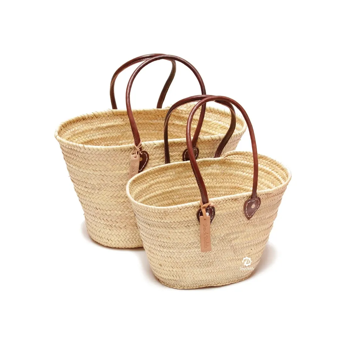 French Baskets Straw Bag with Long Shoulder Strap - Large