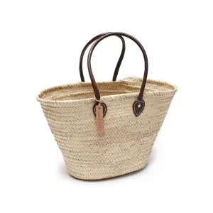 French Baskets Straw Bag with Long Shoulder Strap - Large