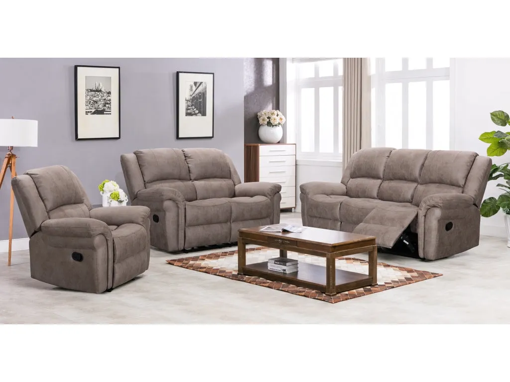 Gloucester Reclining 3 2 1 Sofa Suite in Taupe by Annaghmore