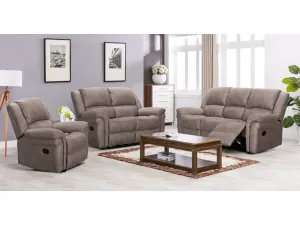 Gloucester Reclining 3 2 1 Sofa Suite in Taupe by Annaghmore