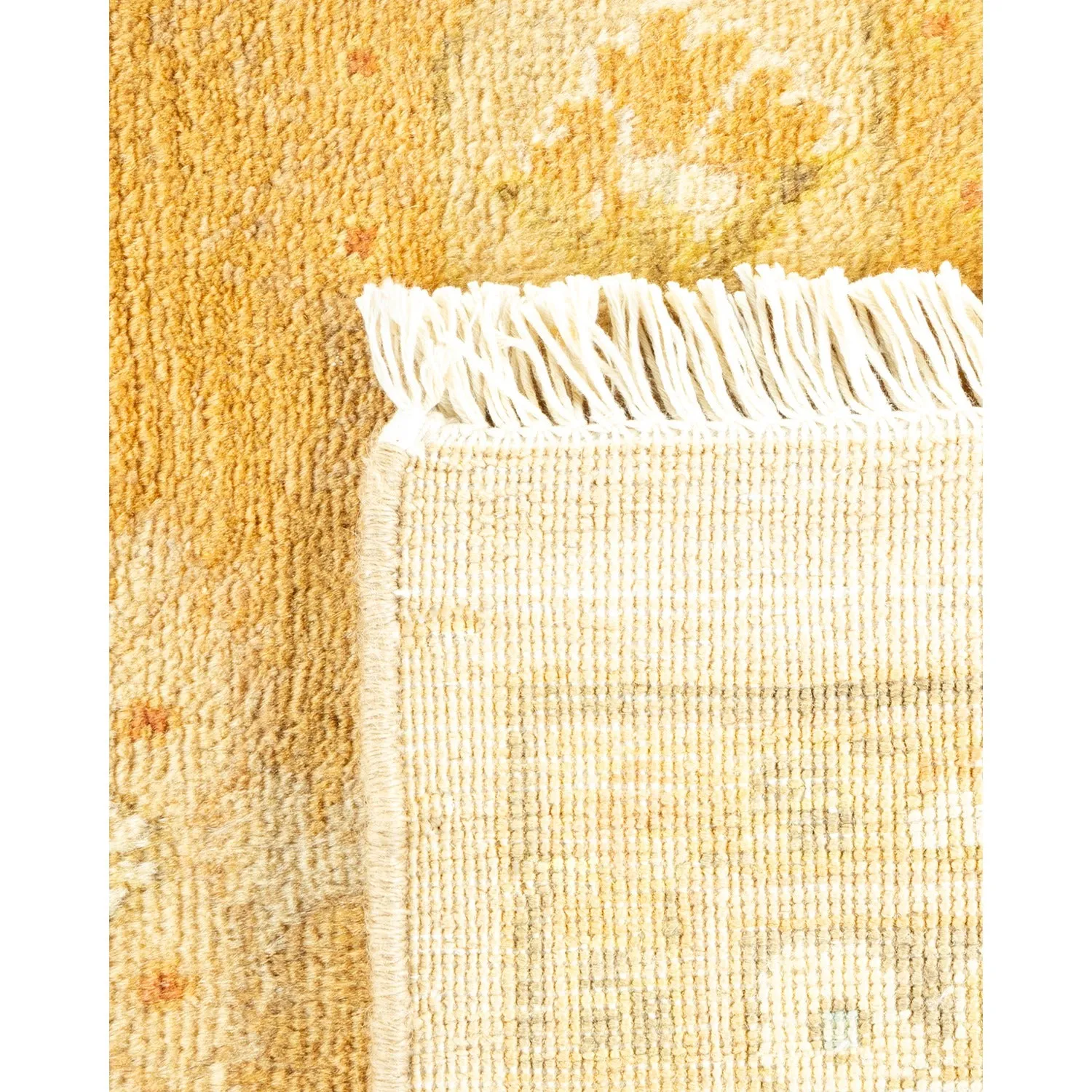 Gold Traditional Wool Rug - 8' x 10'7"
