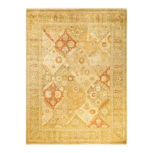 Gold Traditional Wool Rug - 8' x 10'7"