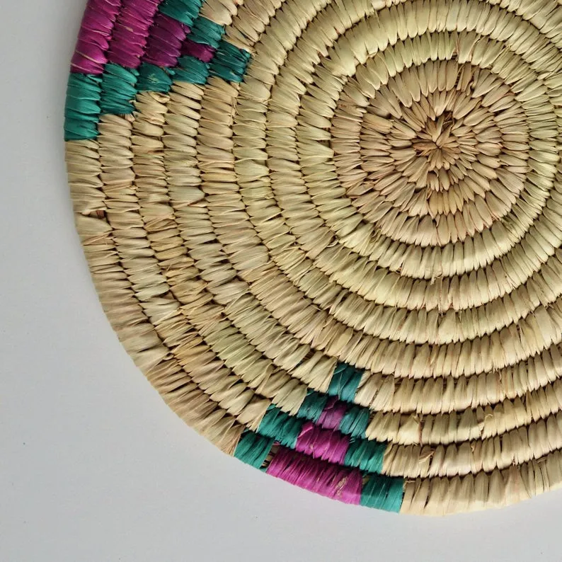 Green Trivet, Woven trivet mandala