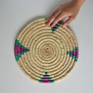 Green Trivet, Woven trivet mandala