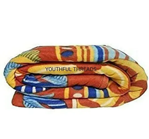 Handloomentic All Season Multipurpose Polar Fleece Single Bed Printed Assorted Multicolor Light Weight Blanket - 90 x 60 inch Pack of 3