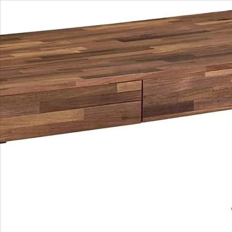 Industrial 3 Drawer Writing Desk with X Legs, Brown and Black By Casagear Home