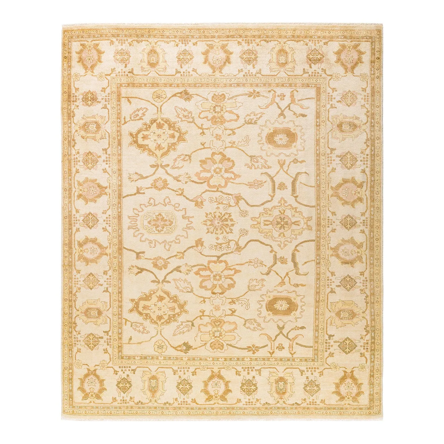 Ivory Traditional Wool Rug - 8' x 10'
