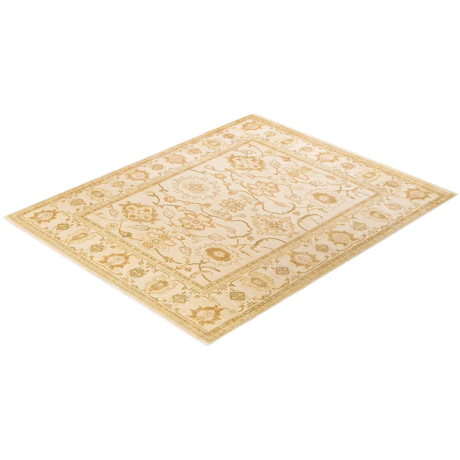 Ivory Traditional Wool Rug - 8' x 10'