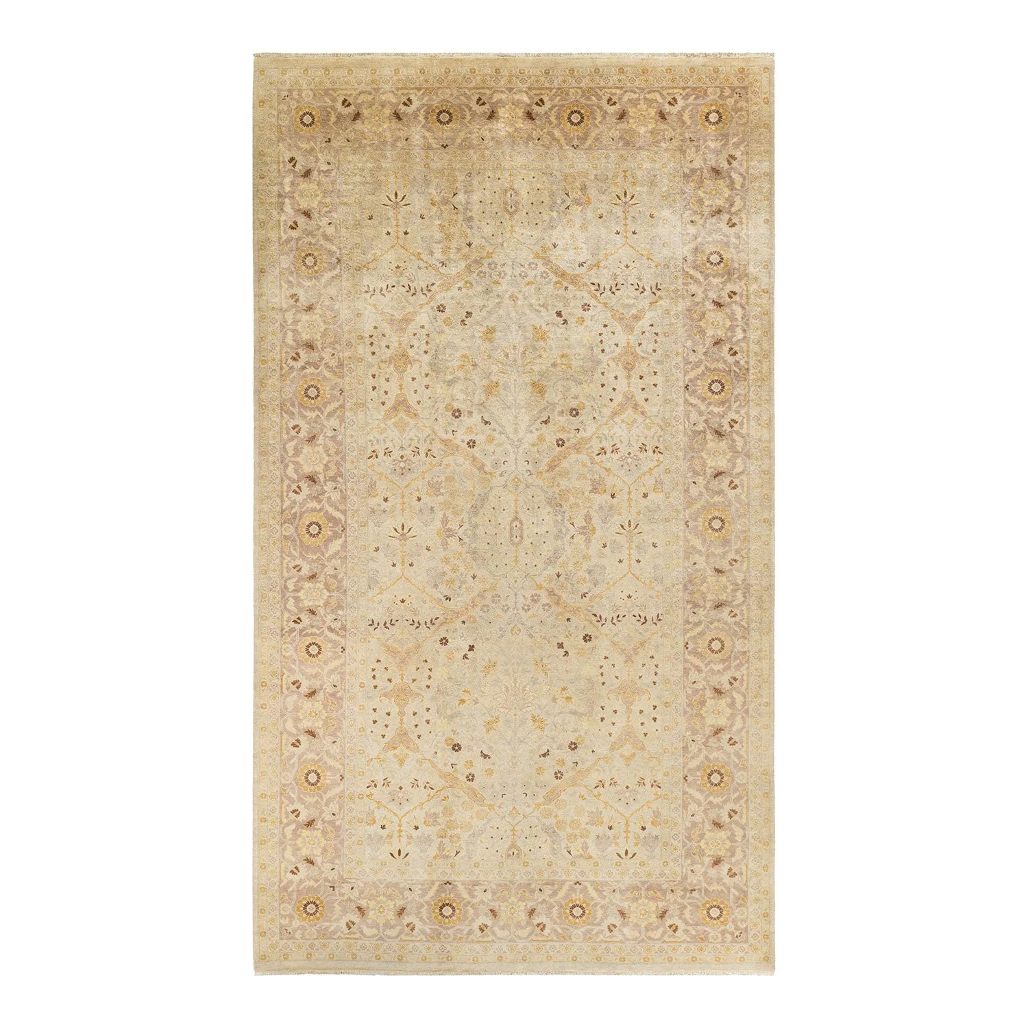 Ivory Traditional Wool Rug - 8'1" x 14'1"