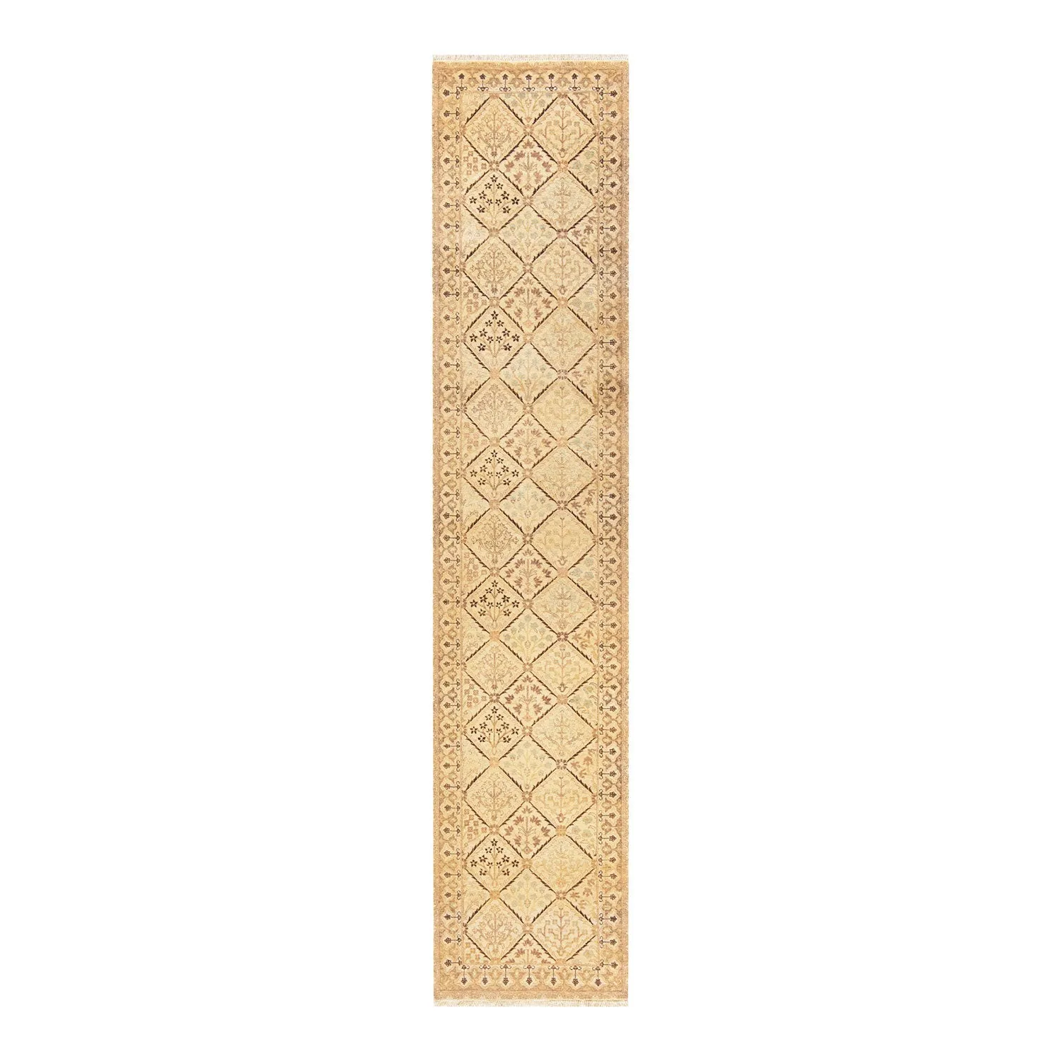 Ivory Transitional Wool Runner - 2'7" x 11'7"
