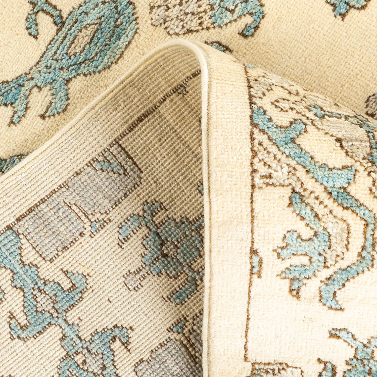 Ivory Transitional Wool Runner - 3'5" x 10'2"
