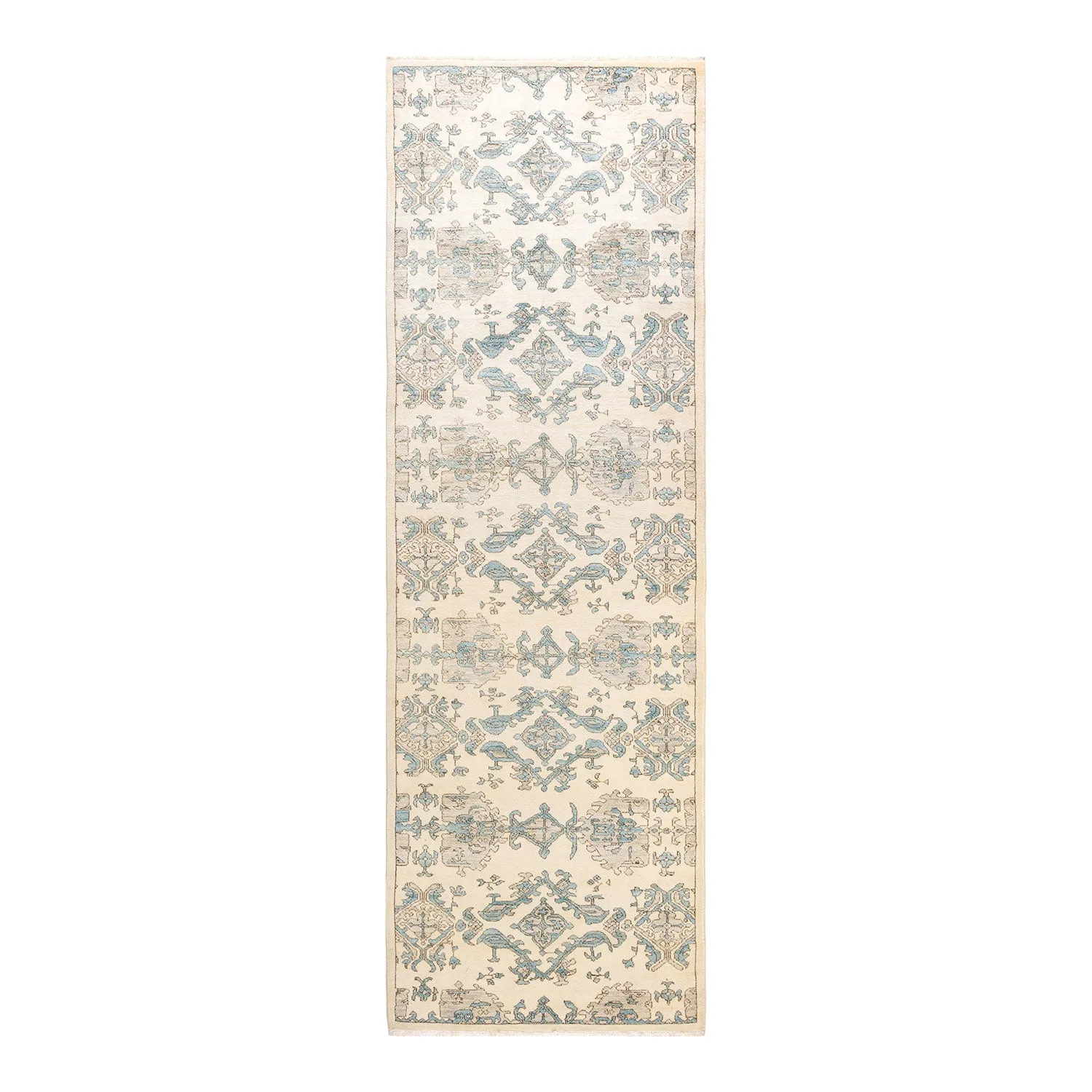 Ivory Transitional Wool Runner - 3'5" x 10'2"