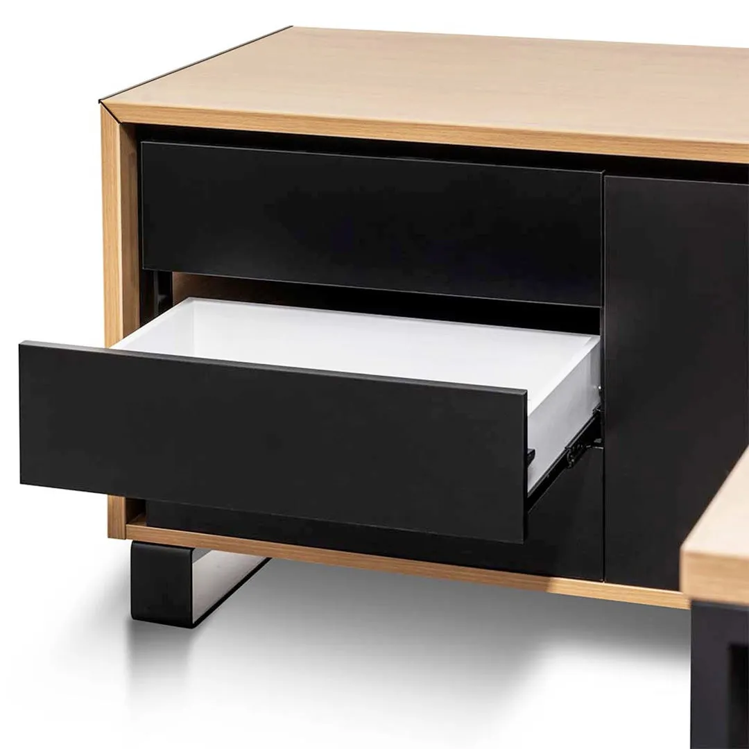 Janell 2.3m Left Return Office Desk - Natural