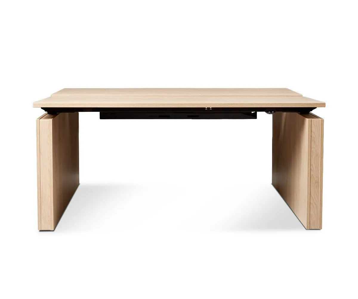 Jensen Double Sit Stand Desk with Panels