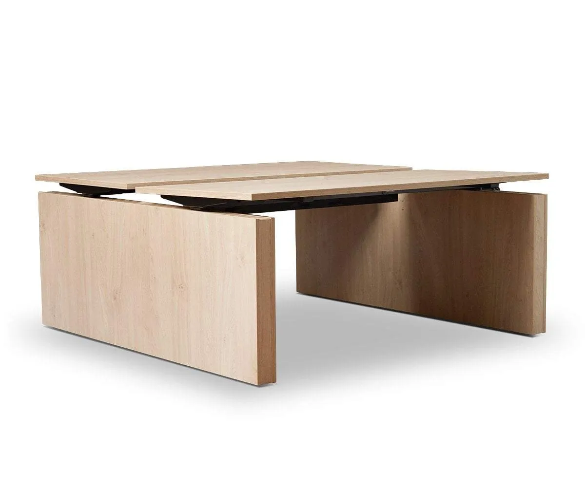 Jensen Double Sit Stand Desk with Panels