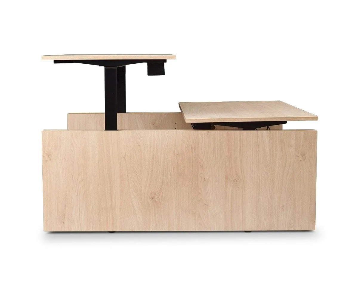 Jensen Double Sit Stand Desk with Panels