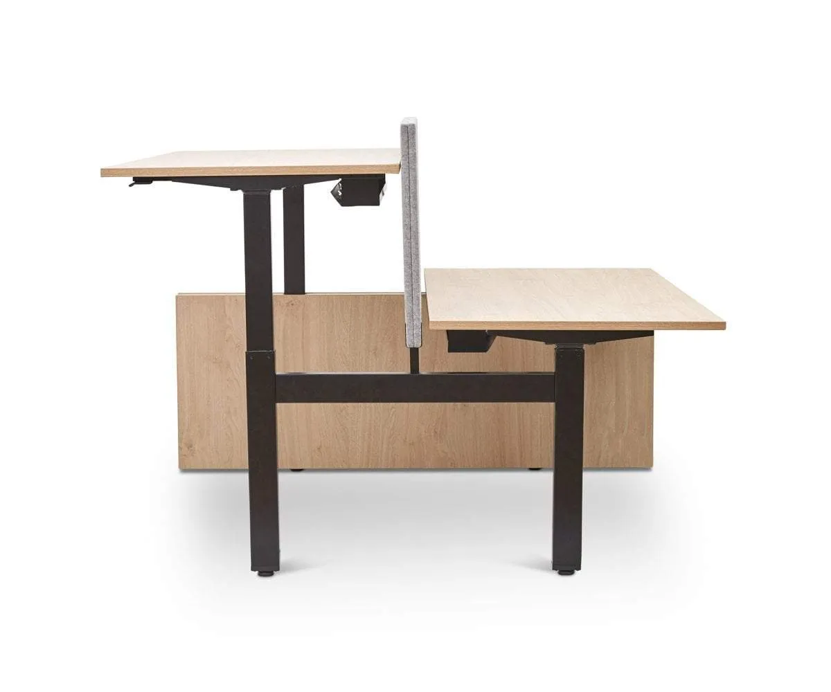 Jensen Double Sit Stand Desk with Reversible Panel