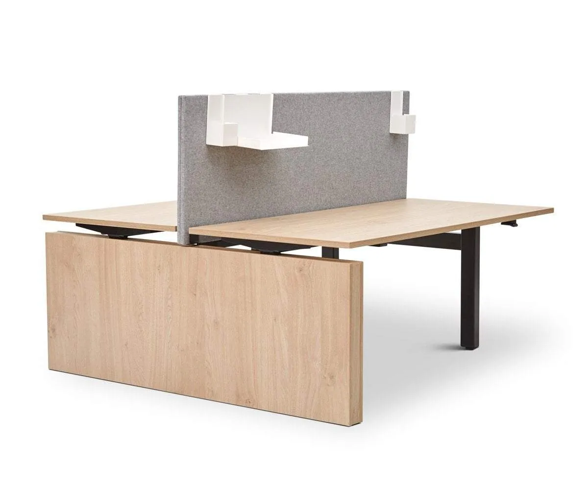 Jensen Double Sit Stand Desk with Reversible Panel