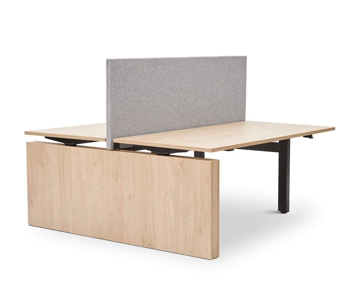 Jensen Double Sit Stand Desk with Reversible Panel