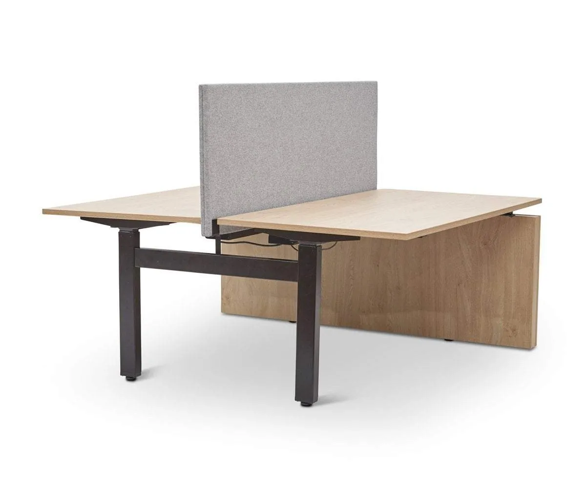 Jensen Double Sit Stand Desk with Reversible Panel