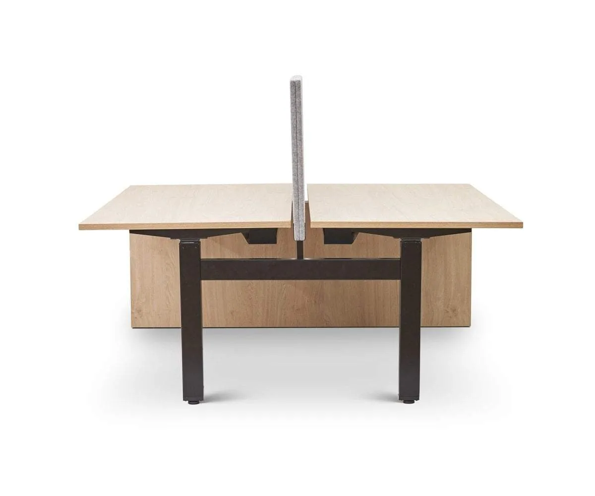 Jensen Double Sit Stand Desk with Reversible Panel