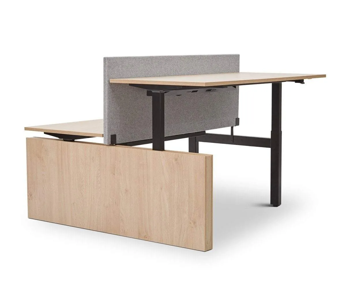 Jensen Double Sit Stand Desk with Reversible Panel