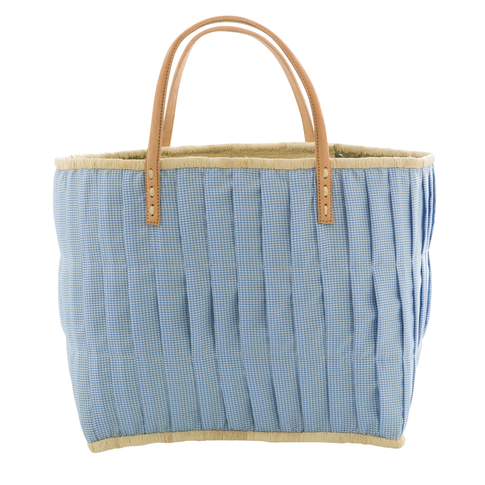 Large Raffia Bag - Turquoise