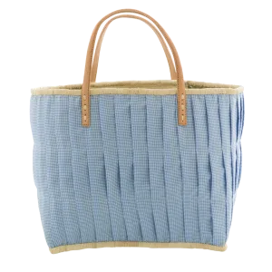 Large Raffia Bag - Turquoise